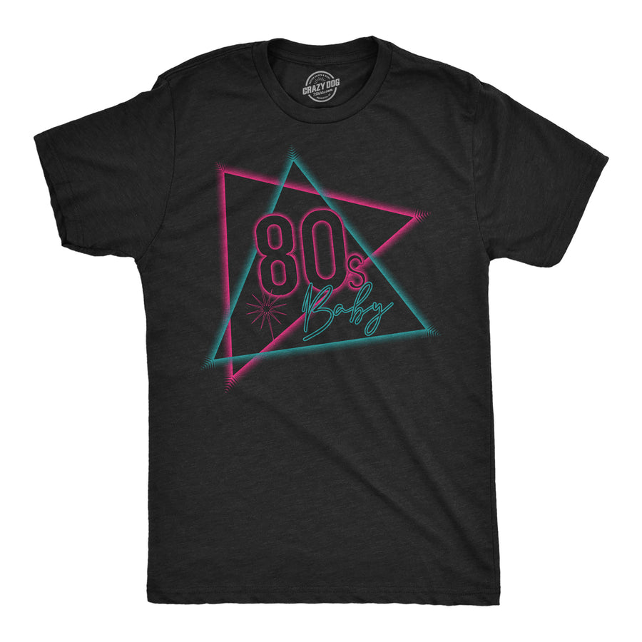 Funny Heather Black - 80s Baby 80s Baby Mens T Shirt Nerdy retro Tee