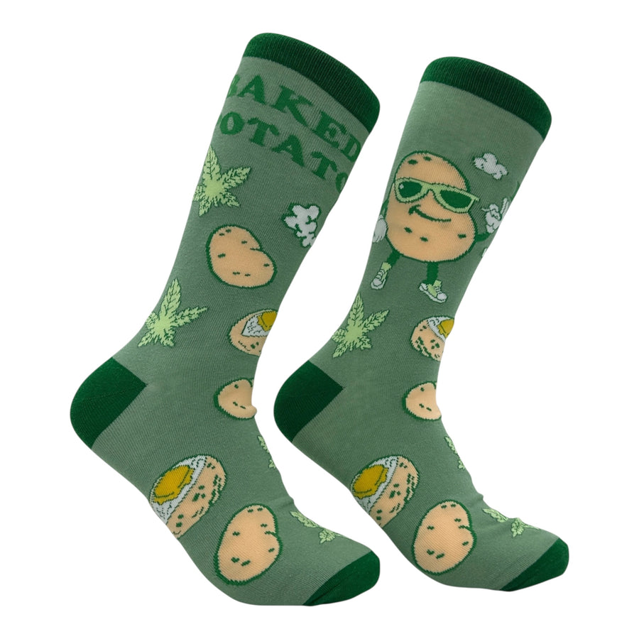 Funny Baked Potato Baked Potato Sock Nerdy 420 food Tee