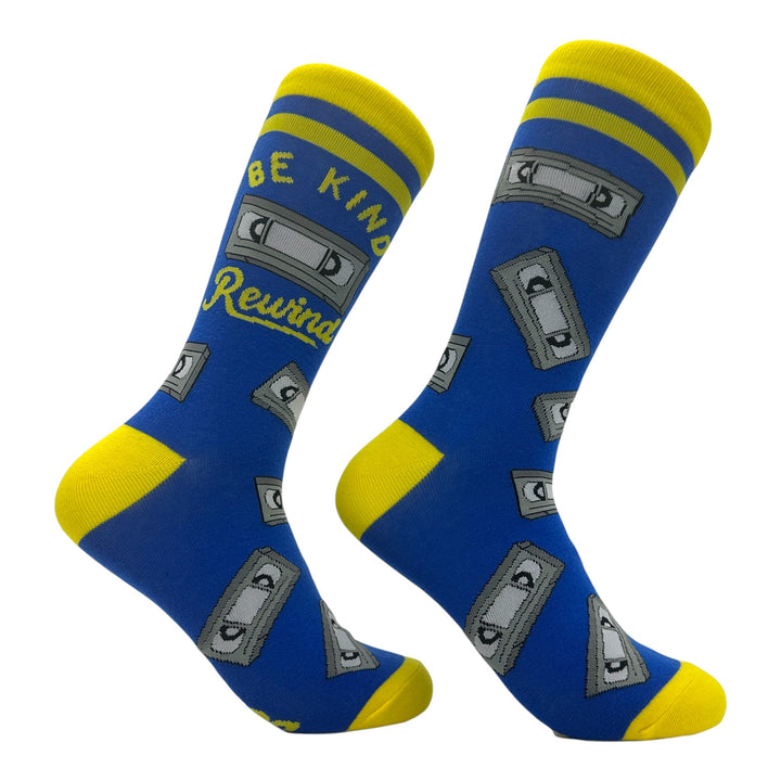 Funny Multi - Be Kind Rewind Be Kind Rewind Sock Nerdy Retro Tee
