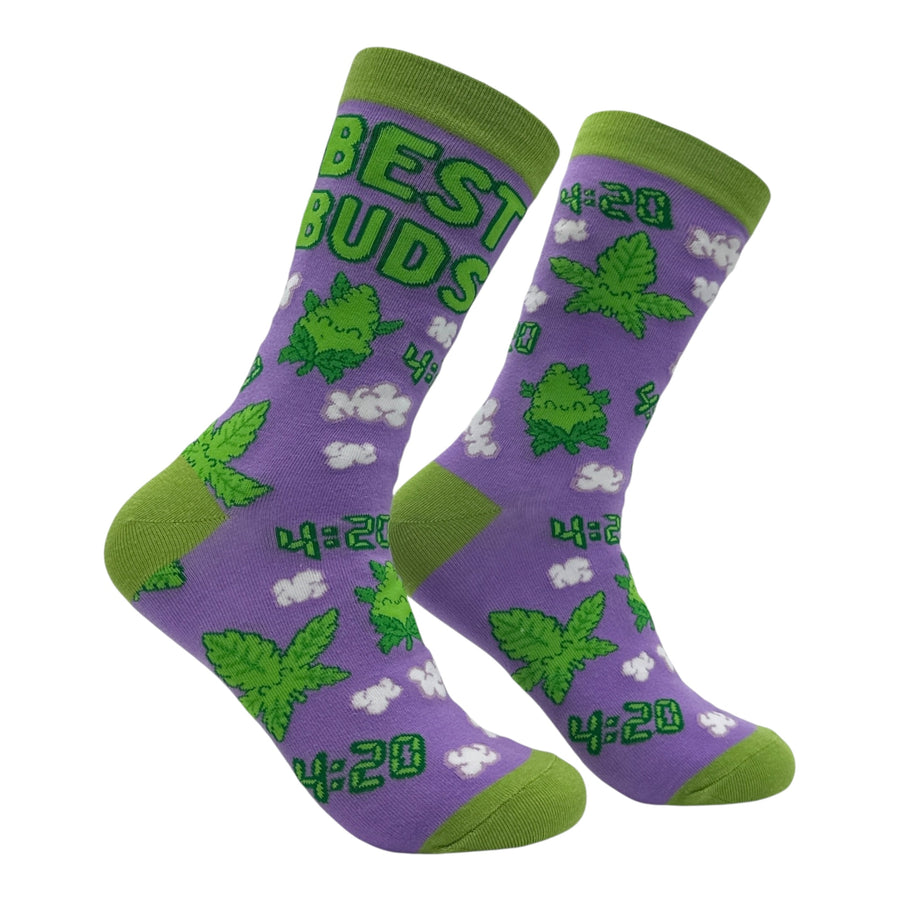 Funny Multi - Best Buds Best Buds Sock Nerdy 420 Tee