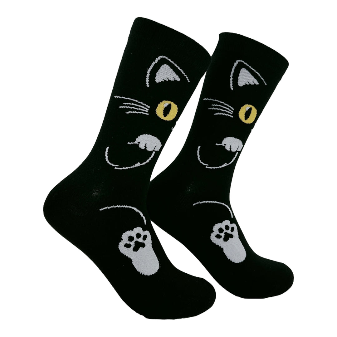 Funny Black Cat Black Cat Sock Nerdy cat Tee