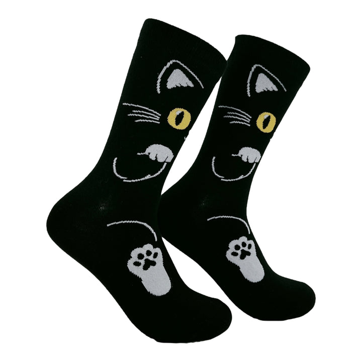 Funny Black Cat Black Cat Sock Nerdy cat Tee