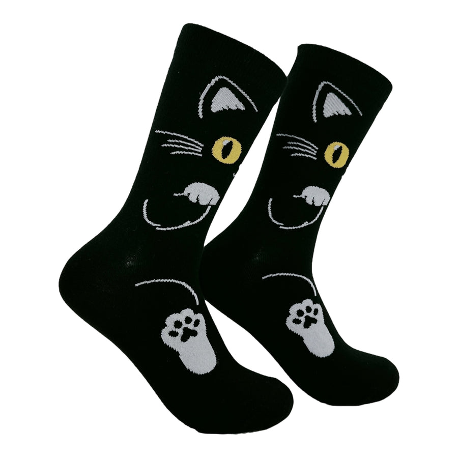 Funny Black Cat Black Cat Sock Nerdy cat Tee