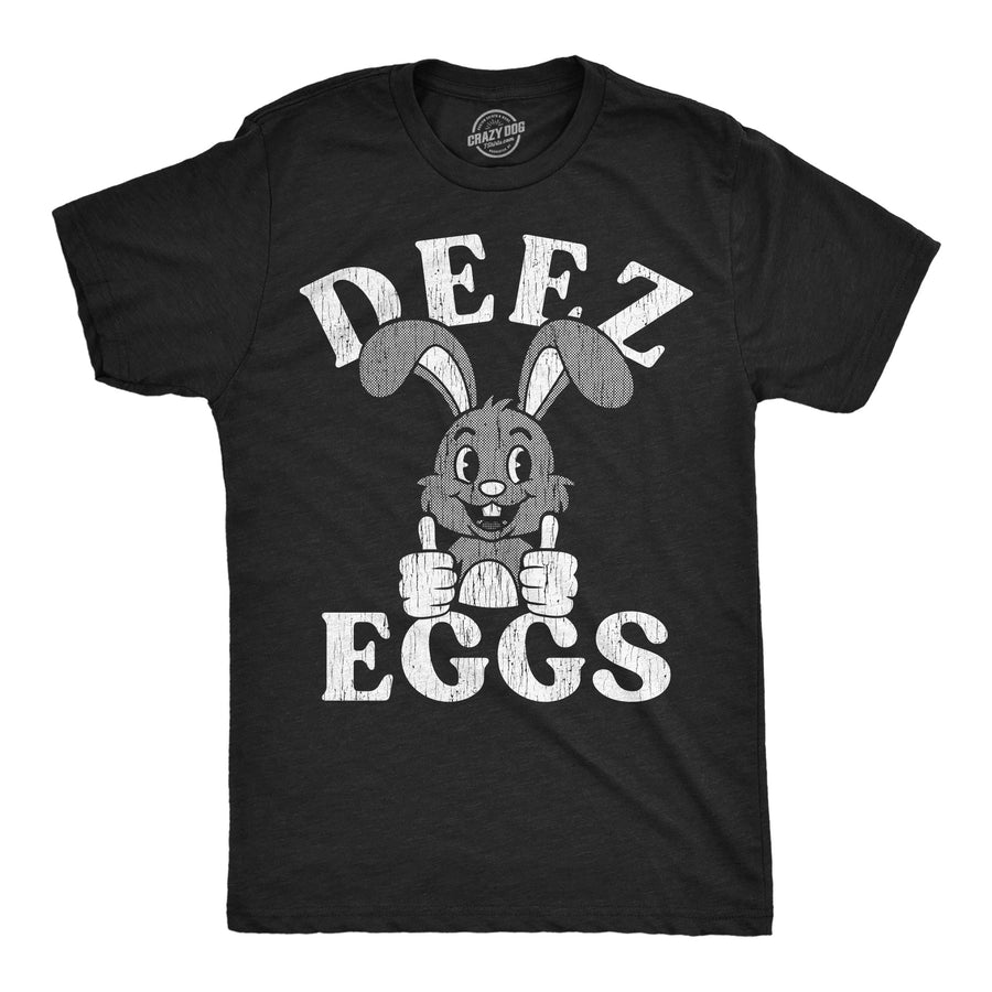 Funny Heather Black - Deez Eggs Deez Eggs Mens T Shirt Nerdy Easter sarcastic Tee