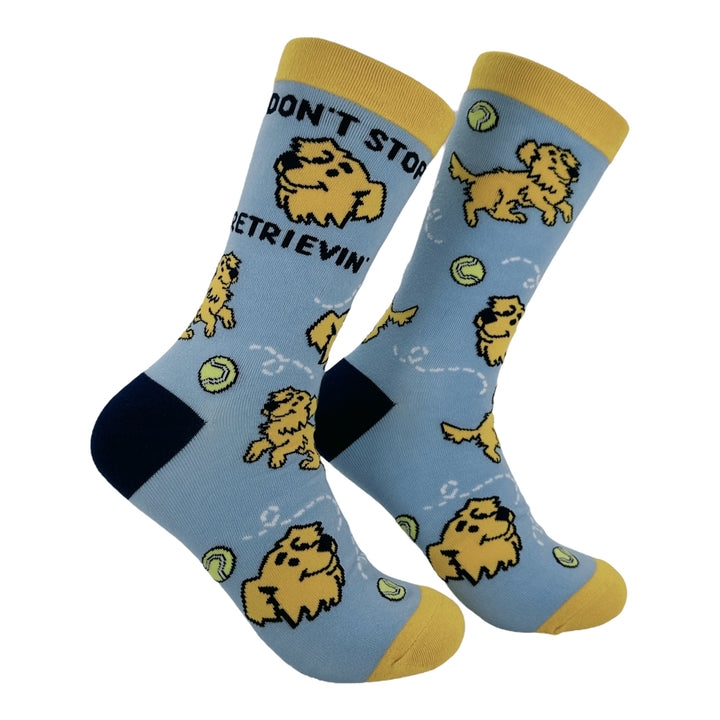 Funny Multi - Retrievin Dont Stop Retrievin Sock Nerdy dog music Tee