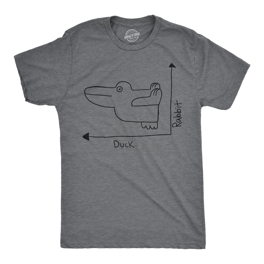 Funny Dark Heather Grey - Duck Rabbit Graph Duck Rabbit Graph Mens T Shirt Nerdy sarcastic animal Tee
