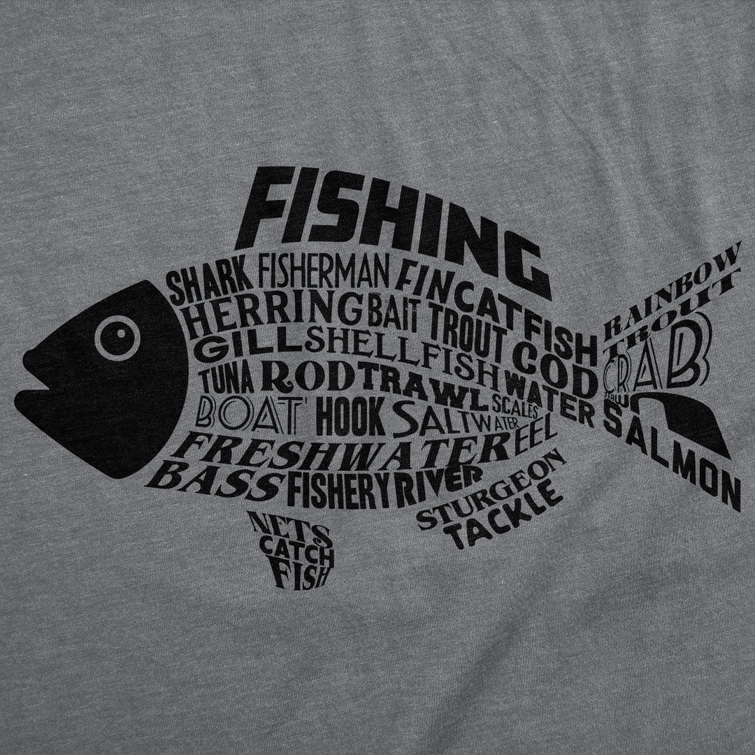 Fish Made Of Text Men's T Shirt