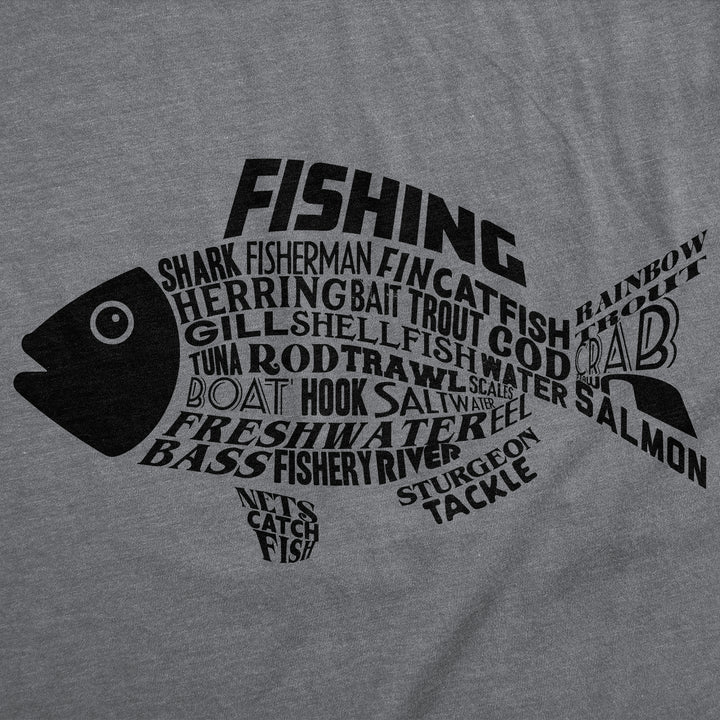 Fish Made Of Text Men's T Shirt