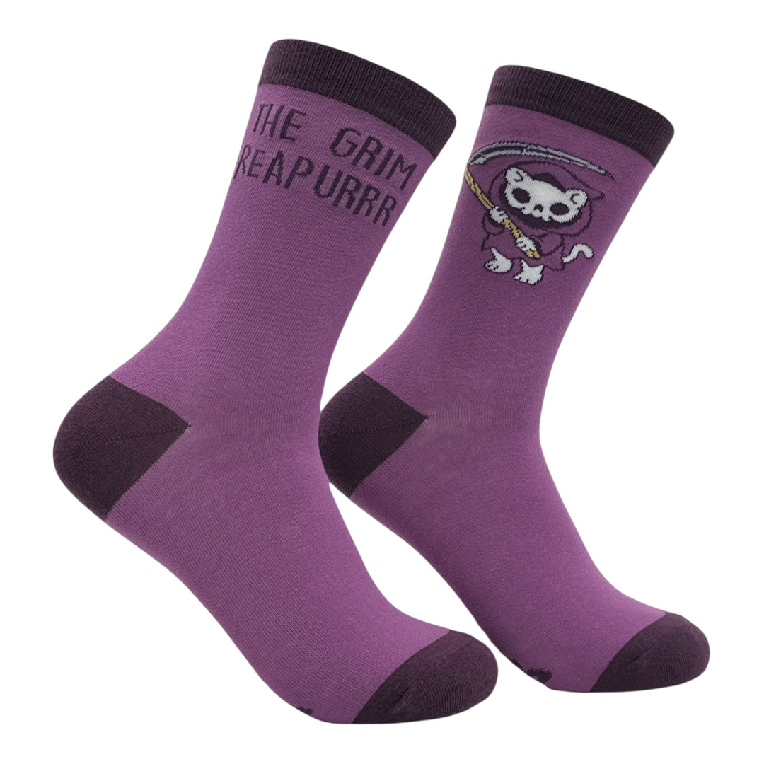 Funny Multi - Grim Reapurrr The Grim Reapurrr Sock Nerdy cat Tee