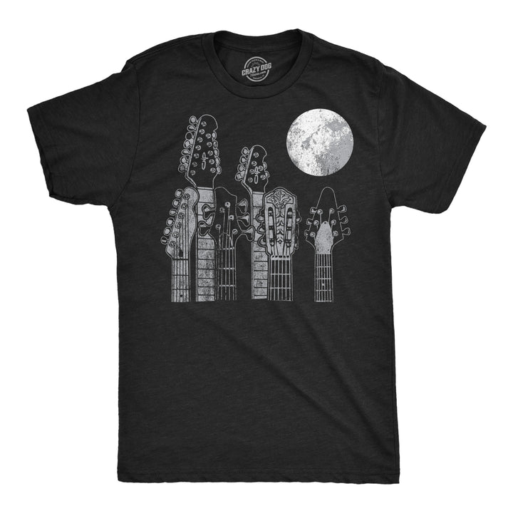Funny Heather Black - Guitar Heads Guitar Heads Mens T Shirt Nerdy music Tee
