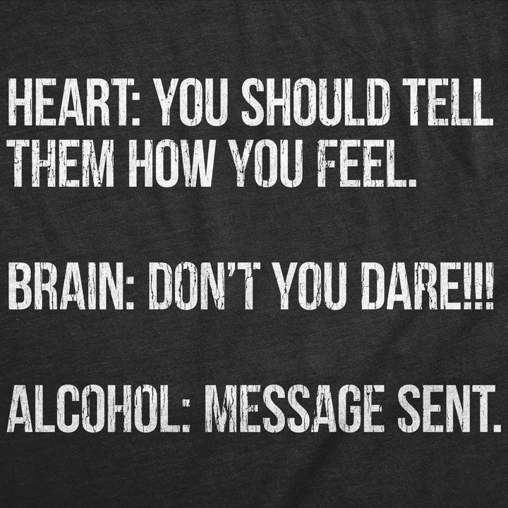 Heart Brain Alcohol Women's T Shirt