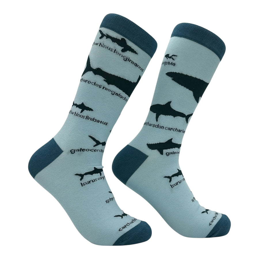 Funny Help Me Shark Help Me Shark Sock Nerdy shark week Tee
