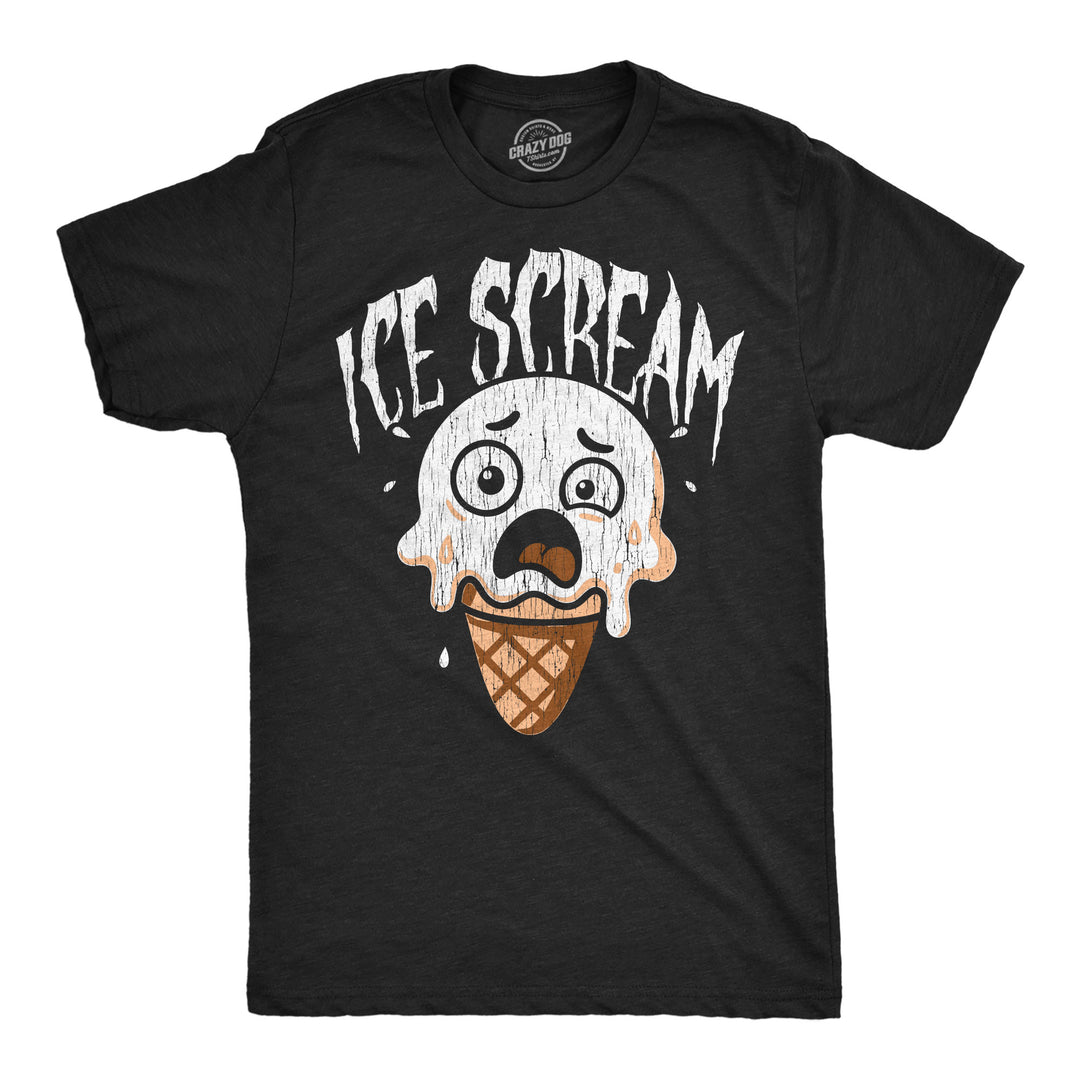Funny Heather Black - Ice Scream Ice Scream Mens T Shirt Nerdy Halloween food Tee
