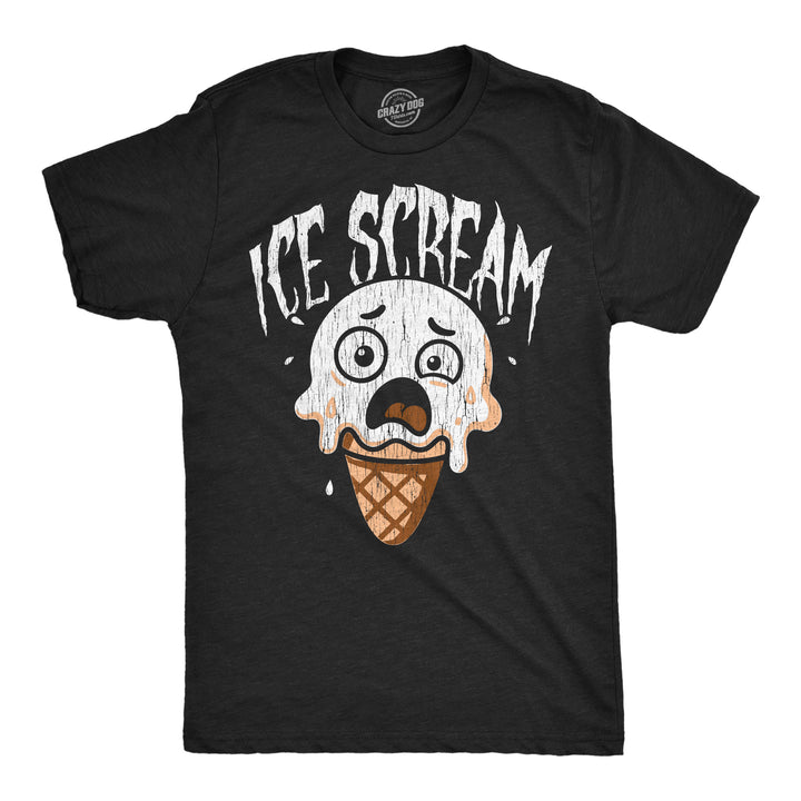 Funny Heather Black - Ice Scream Ice Scream Mens T Shirt Nerdy Halloween food Tee