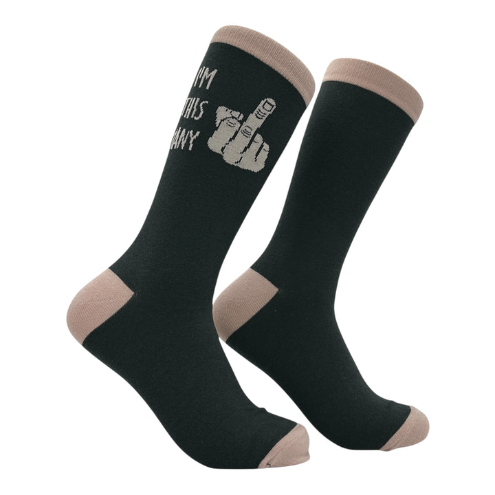 Funny Black - This Many Im This Many Middle Finger Sock Nerdy offensive Tee