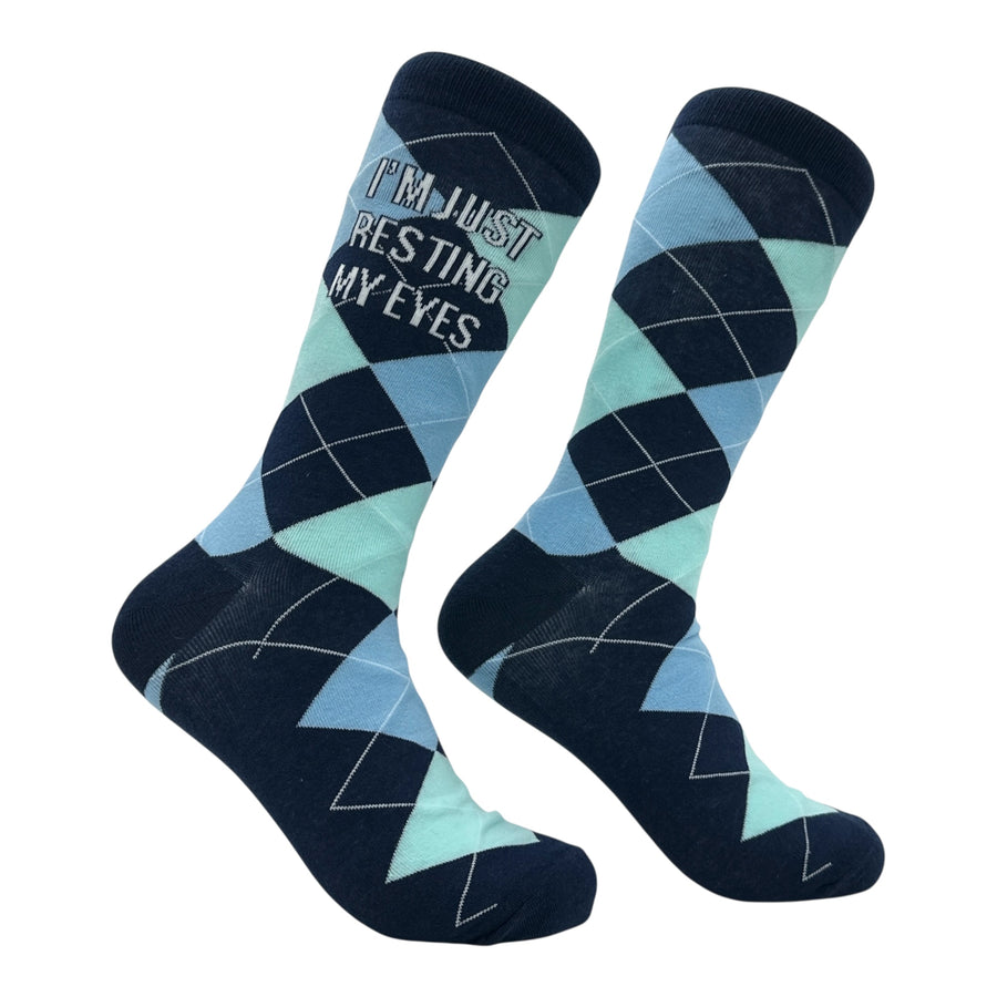 Funny Multi - Resting My Eyes Im Just Resting My Eyes Sock Nerdy Tee