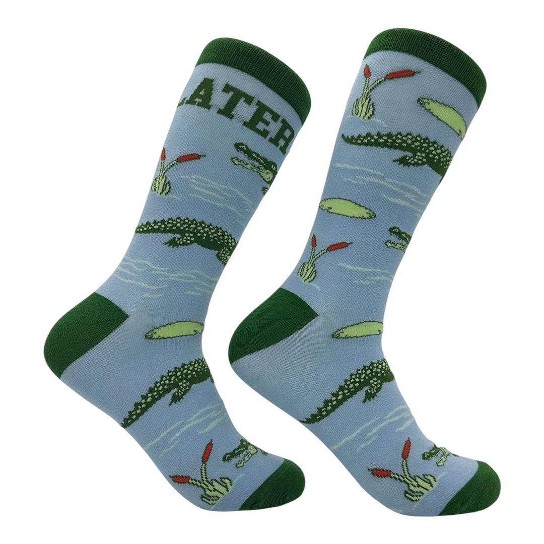 Funny Multi - Later Gator Later Gator Sock Nerdy animal Tee