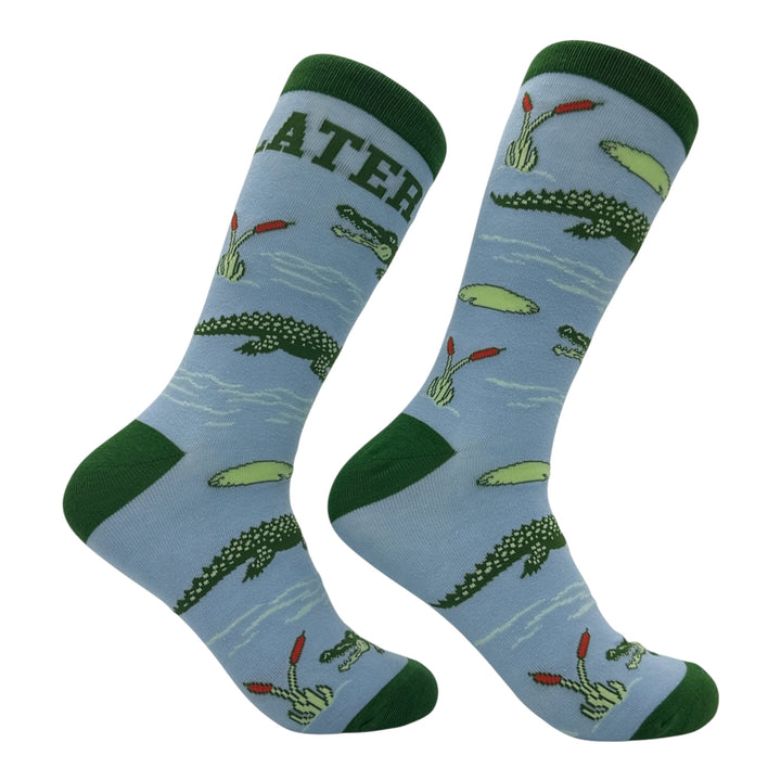 Funny Multi - Later Gator Later Gator Sock Nerdy animal Tee