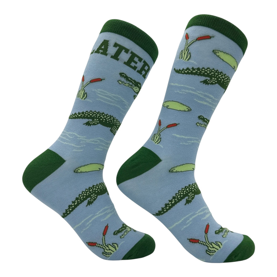 Funny Multi - Later Gator Later Gator Sock Nerdy animal Tee