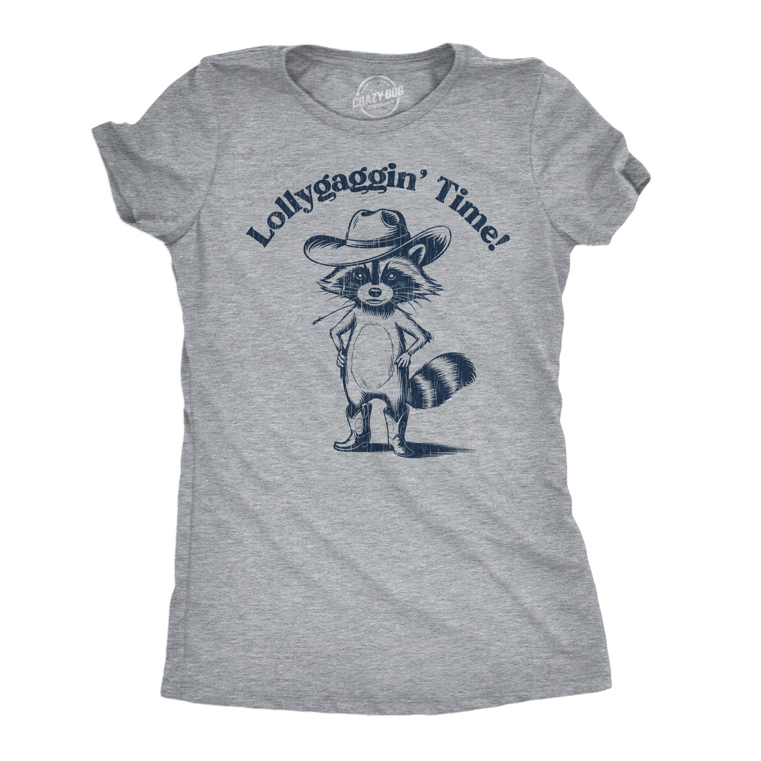 Funny Light Heather Grey  - Lollygaggin Lollygaggin Time Womens T Shirt Nerdy sarcastic Tee