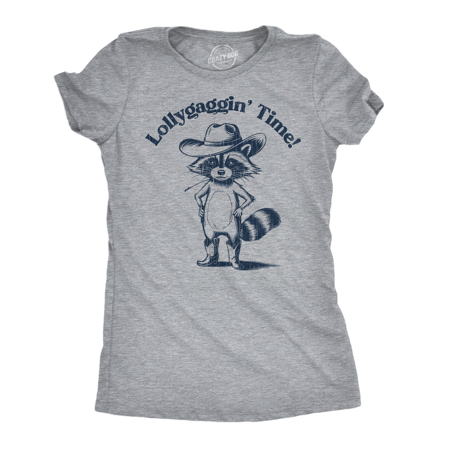 Funny Light Heather Grey  - Lollygaggin Lollygaggin Time Womens T Shirt Nerdy sarcastic Tee