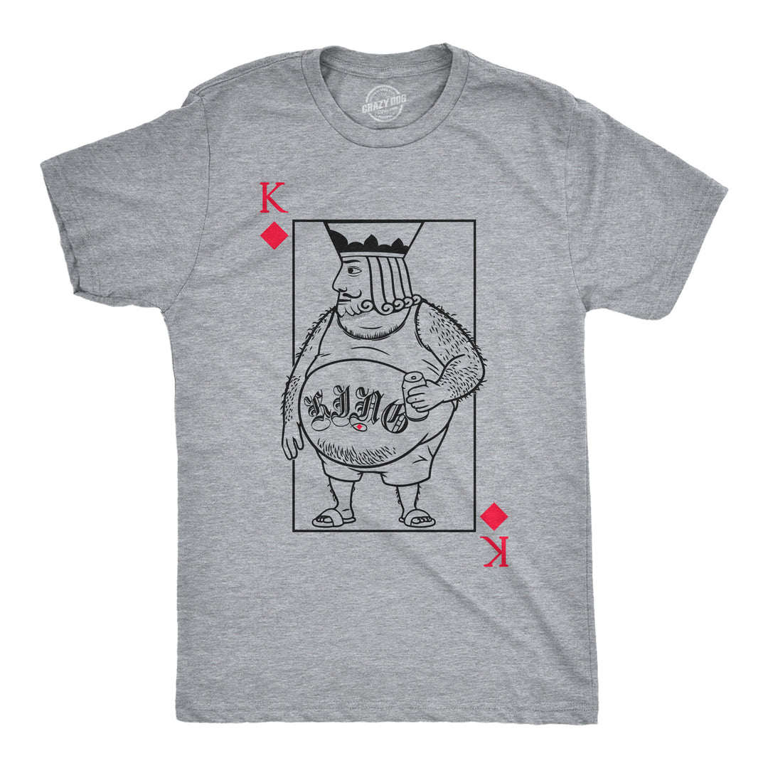 Funny Light Heather Grey - Lonely King Lonely King Of Diamonds Mens T Shirt Nerdy sarcastic Tee