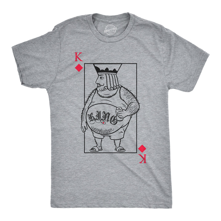 Funny Light Heather Grey - Lonely King Lonely King Of Diamonds Mens T Shirt Nerdy sarcastic Tee