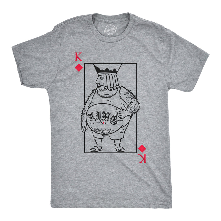 Funny Light Heather Grey - Lonely King Lonely King Of Diamonds Mens T Shirt Nerdy sarcastic Tee