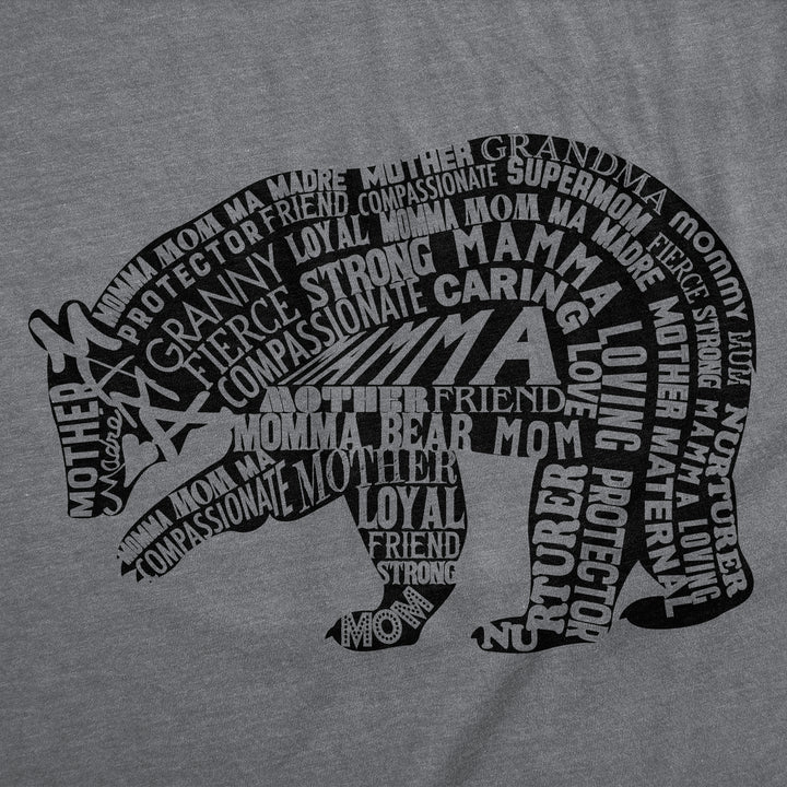 Mama Bear Text Women's T Shirt