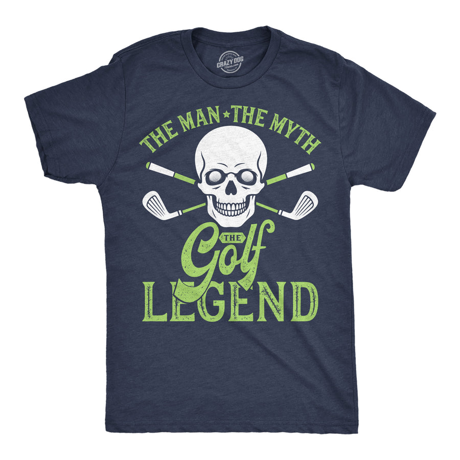 Funny Heather Navy - Man Myth Golf Legend The Man The Myth The Golf Legend Mens T Shirt Nerdy golf Tee