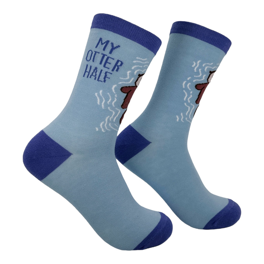 Funny Multi - Otter Half My Otter Half Sock Nerdy animal Tee