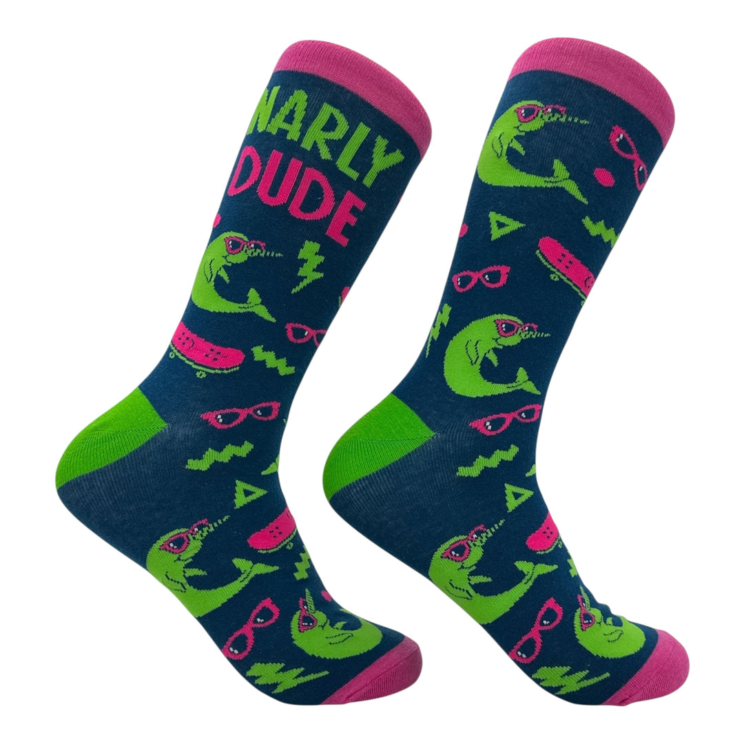 Funny Narly Dude Narly Dude Sock Nerdy animal Tee
