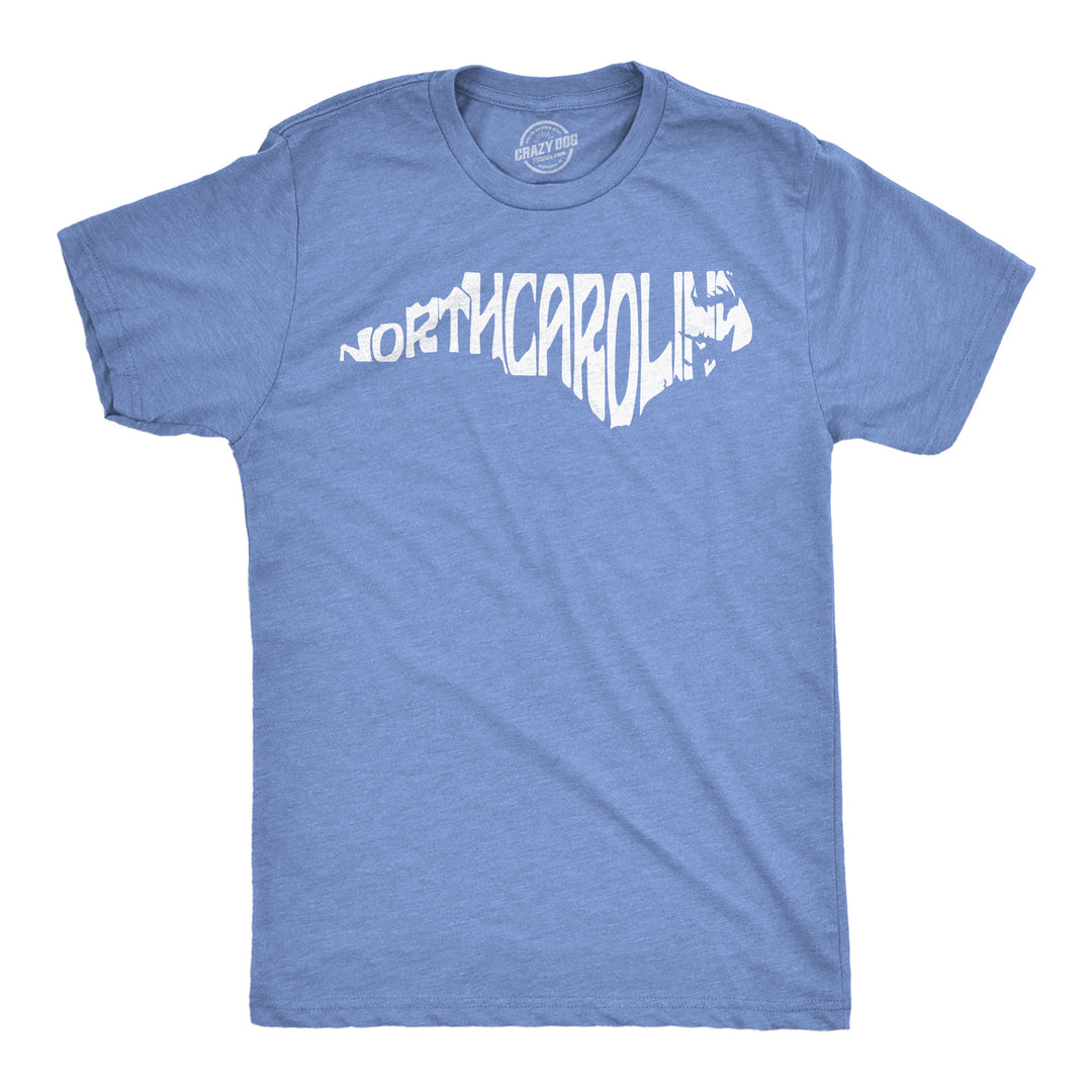 Funny Heather Light Blue - North Carolina North Carolina Mens T Shirt Nerdy Tee