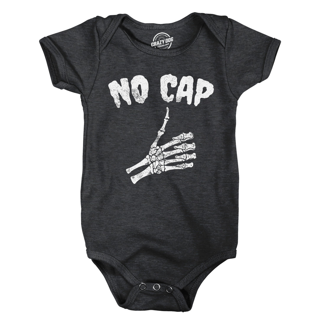 Funny Heather Black - No Cap No Cap Onesie Nerdy Halloween Tee