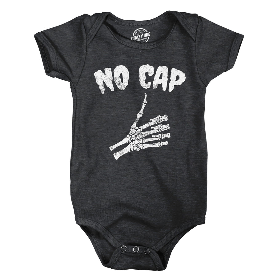 Funny Heather Black - No Cap No Cap Onesie Nerdy Halloween Tee