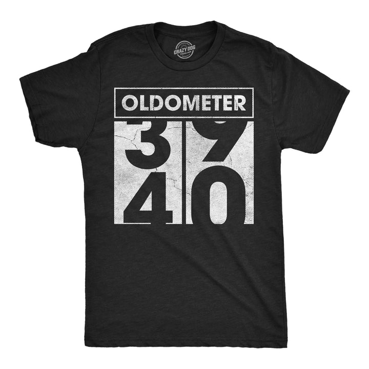 Funny Heather Black - Oldometer 39 40 Oldometer 39 to 40 Mens T Shirt Nerdy sarcastic Tee