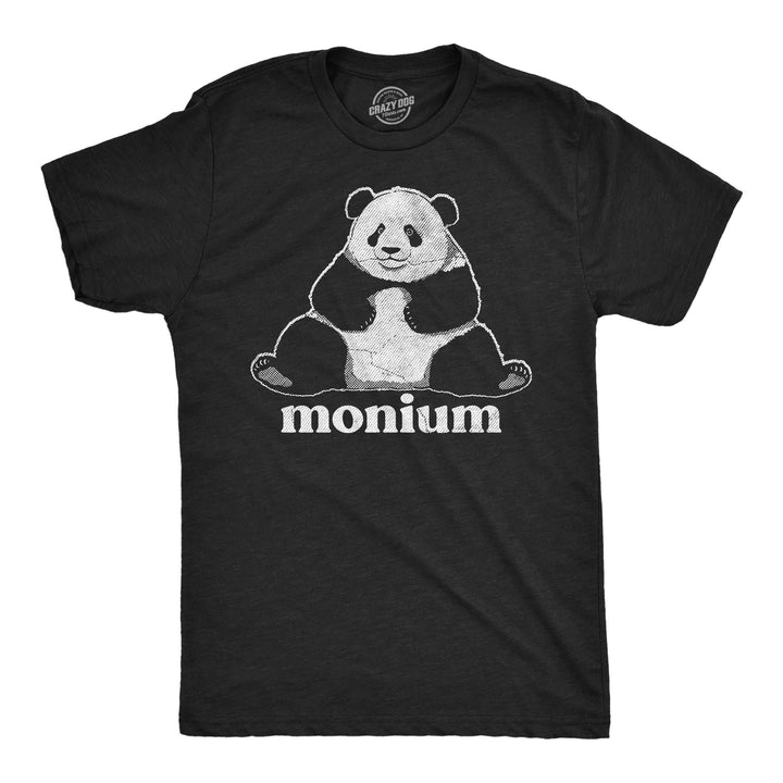 Funny Heather Black - Pandamonium Pandamonium Mens T Shirt Nerdy animal sarcastic Tee