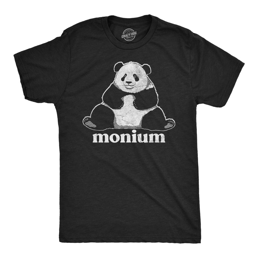 Funny Heather Black - Pandamonium Pandamonium Mens T Shirt Nerdy animal sarcastic Tee