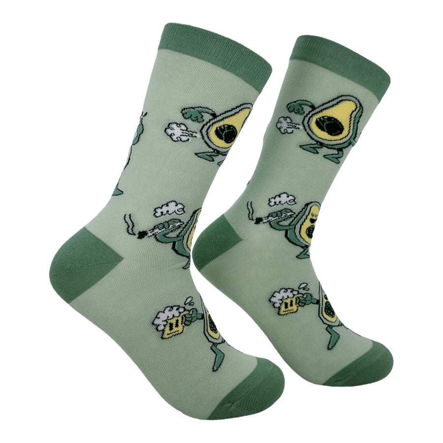Funny Multi - Party Avocado Party Avocado Sock Nerdy 420 food drinking Tee