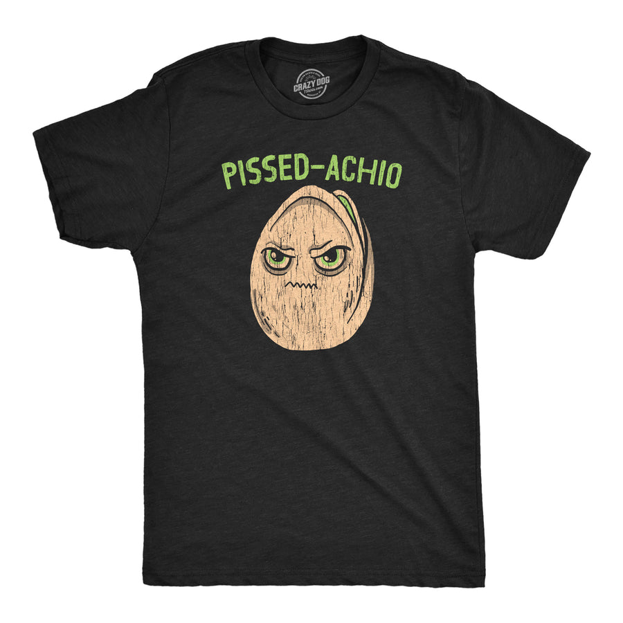 Funny Heather Black - Pissed Achio Pissed Achio Mens T Shirt Nerdy sarcastic food Tee