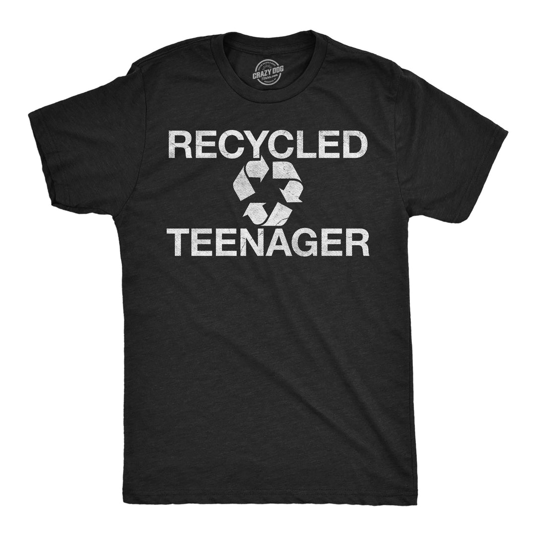 Funny Heather Black - Recycled Teenager Recycled Teenager Mens T Shirt Nerdy sarcastic Tee