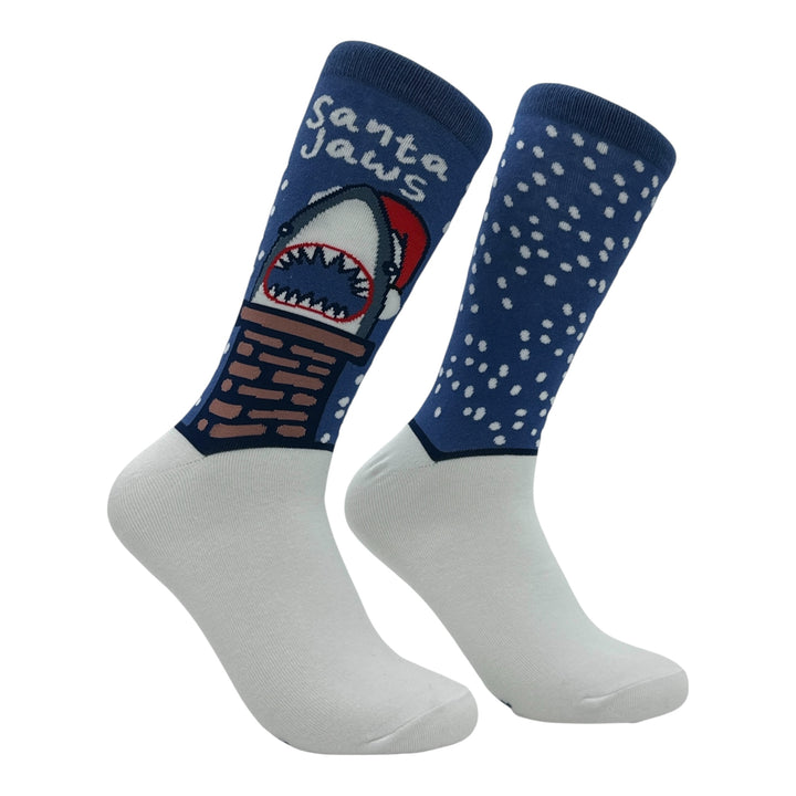 Funny Santa Jaws Santa Jaws Sock Nerdy christmas shark week Tee