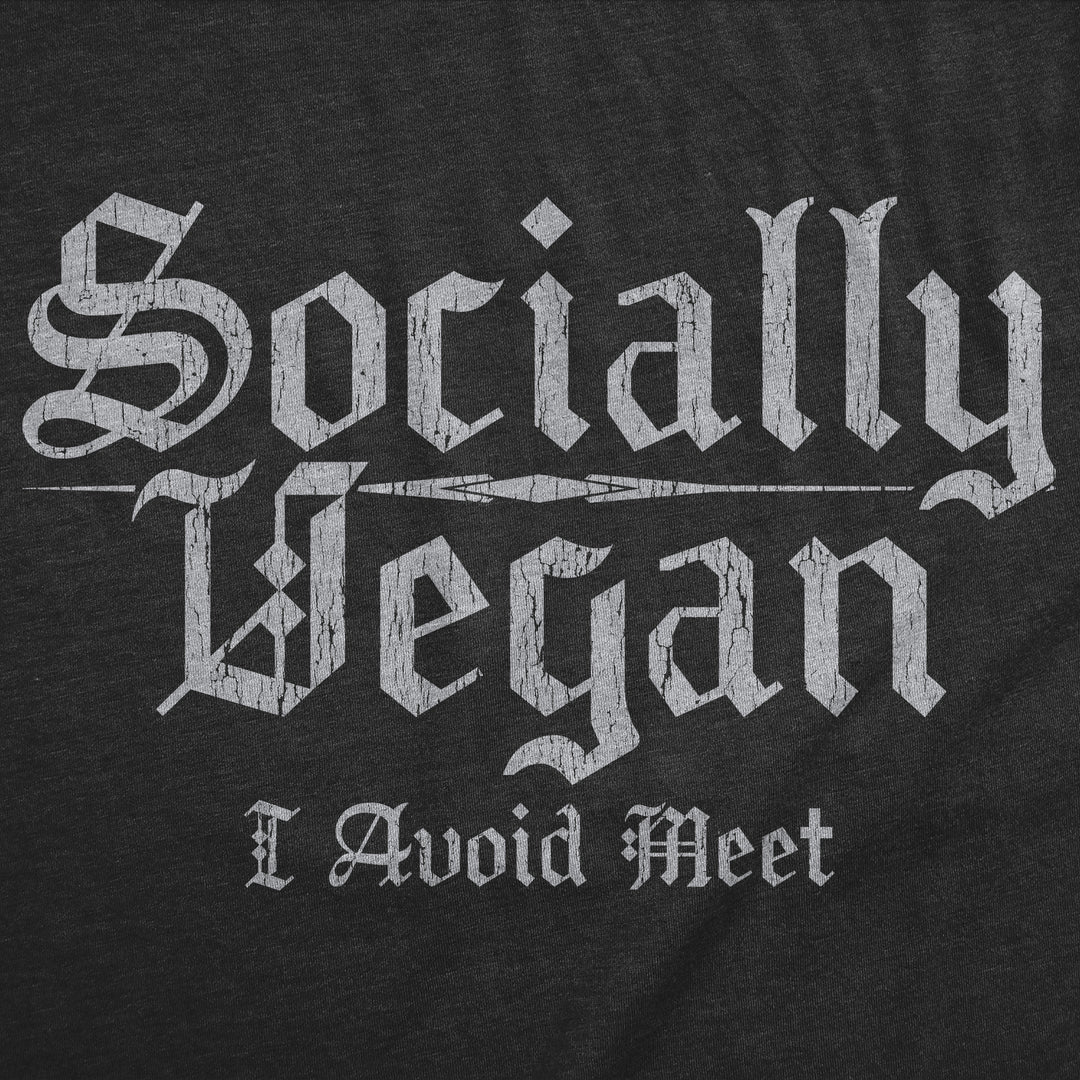 Socially Vegan I Avoid Meet Men's T Shirt