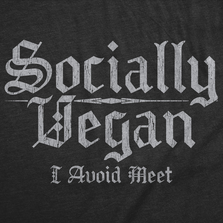 Socially Vegan I Avoid Meet Men's T Shirt