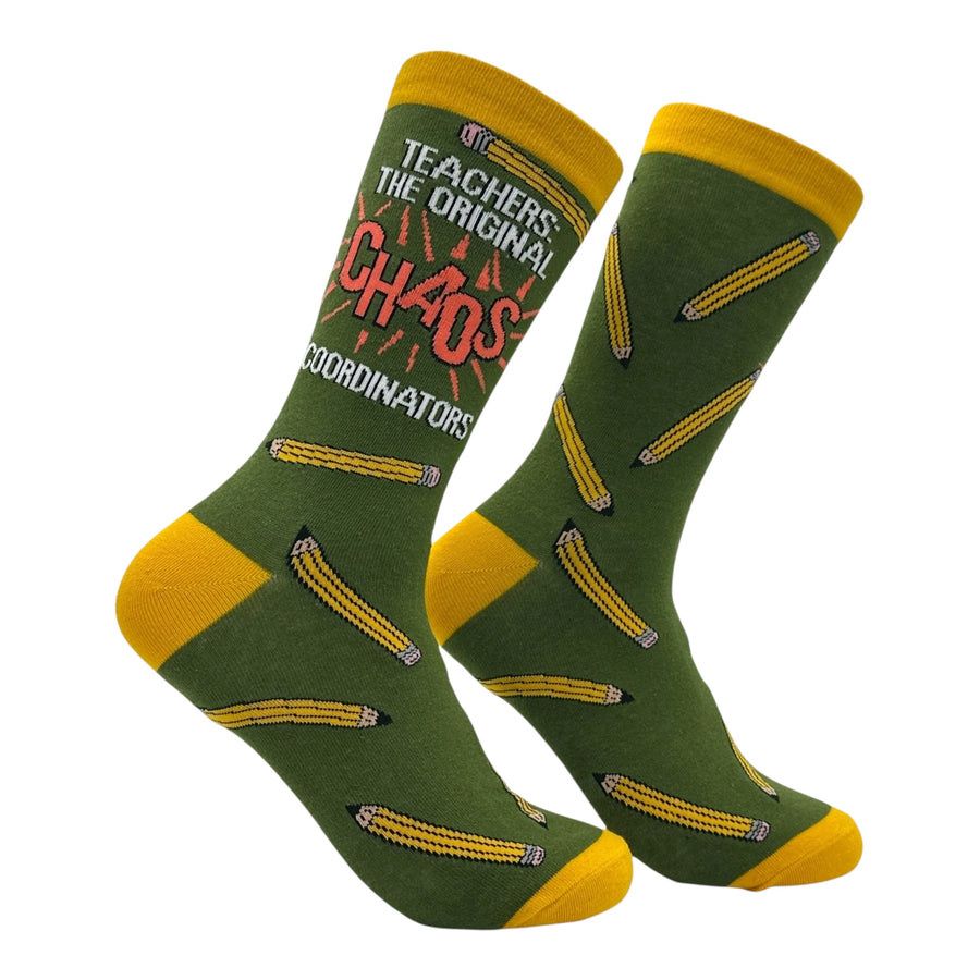 Funny Teacher Chaos Teachers The Original Chaos Coordinatos Sock Nerdy Teacher Tee