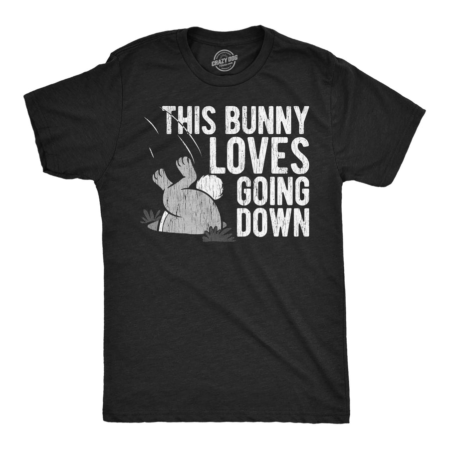 Funny Heather Black - Bunny Going Down This Bunny Lovers Going Down Mens T Shirt Nerdy sex sarcastic Tee