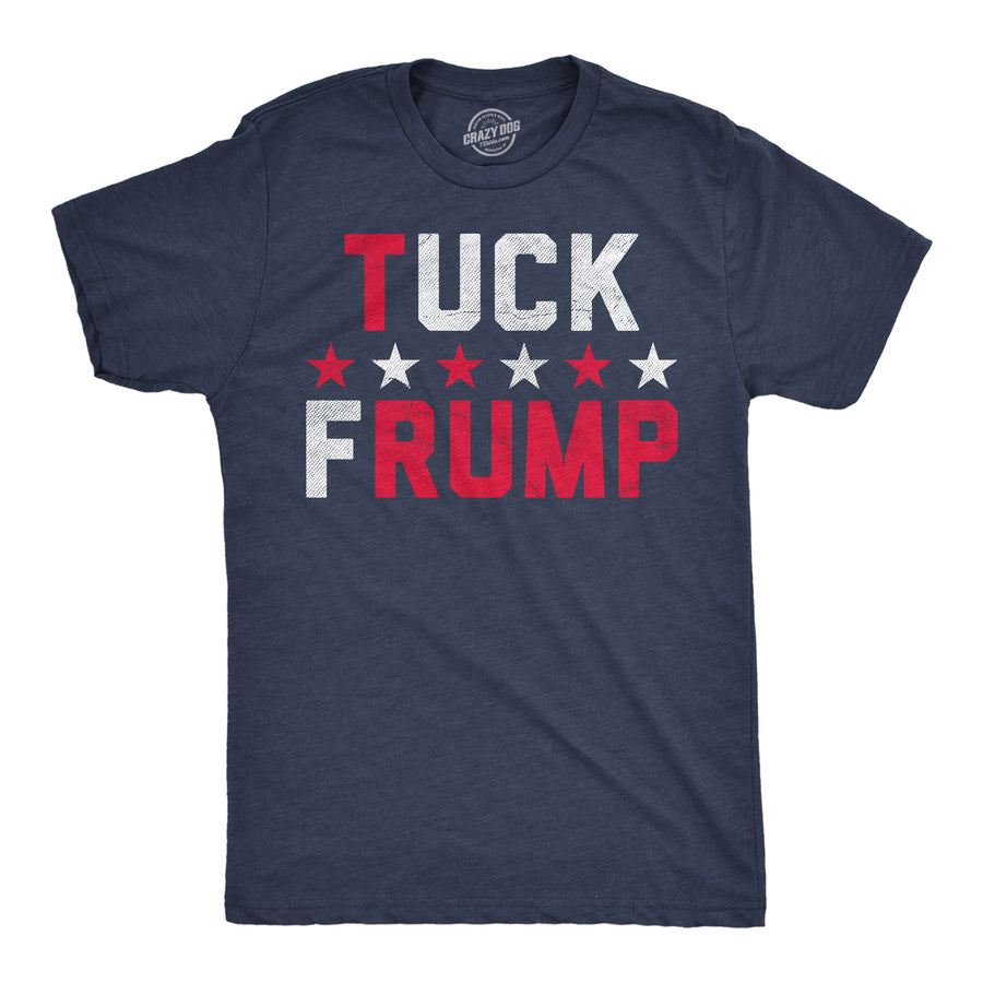 Funny Heather Navy - Tuck Frump Tuck Frump Mens T Shirt Nerdy Political Tee