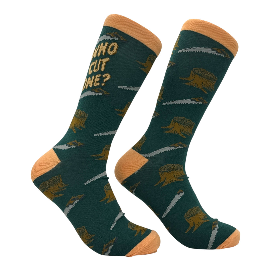 Funny Who Cut One Who Cut One Sock Nerdy Tee