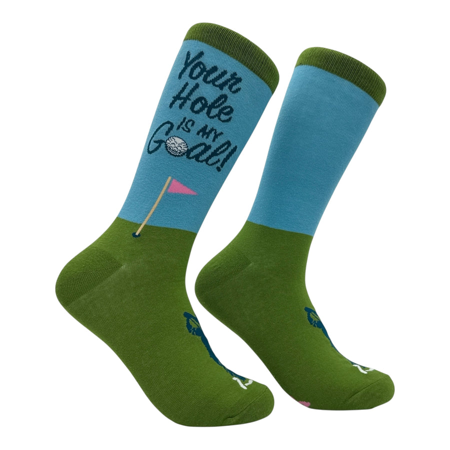 Funny Hole Is My Goal Your Hole Is My Goal Sock Nerdy Golf sex Tee