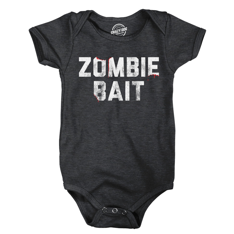 Funny Heather Black - Zombie Bait Zombie Bait Onesie Nerdy Halloween Zombie Tee